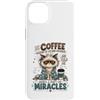 Cappuccino Coffee Drinker Designs Custodia per iPhone 14 Plus Divertente caffè amante mattina caffeina tossicodipendente caffè umorismo