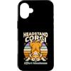 Funny Yoga Corgi Headstand Effort Maximu Custodia per iPhone 16 Plus Cavalletto da testa Corgi Effort Maximum Retro Yoga Dog