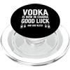 Sarcastic Lover For Dad Minimalist Humor Divertente dicendo vodka ora carica buona fortuna umoristico PopSockets PopGrip per MagSafe
