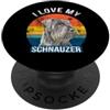 I Love my Schnauzer Giant Schnauzer Retr Io amo Il mio Schnauzer gigante Schnauzer Retro Grunge PopSockets PopGrip Adesivo