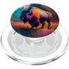 Buffalo Bison Watercolor Art Paint Buffalo American Bison Western Watercolor PopSockets PopGrip per MagSafe