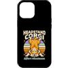 Funny Yoga Corgi Headstand Effort Maximu Custodia per iPhone 12 Pro Max Cavalletto da testa Corgi Effort Maximum Retro Yoga Dog