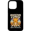 Funny Yoga Corgi Headstand Effort Maximu Custodia per iPhone 15 Pro Max Cavalletto da testa Corgi Effort Maximum Retro Yoga Dog