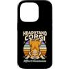Funny Yoga Corgi Headstand Effort Maximu Custodia per iPhone 14 Pro Cavalletto da testa Corgi Effort Maximum Retro Yoga Dog