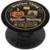 The Coffee & Ghost Club Halloween Riunione Email Scherzo Ufficio Umorismo Spettrale Lavoro PopSockets PopGrip Adesivo