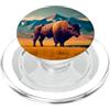 Buffalo Bison Watercolor Art Paint Buffalo American Bison Western Watercolor PopSockets PopGrip per MagSafe