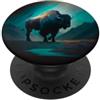 Buffalo Bison Watercolor Art Paint Buffalo American Bison Western Watercolor PopSockets PopGrip Adesivo