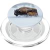 Buffalo Bison Watercolor Art Paint Buffalo American Bison Western Watercolor PopSockets PopGrip per MagSafe