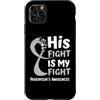 Parkinson's Awareness Family Fighter Gif Custodia per iPhone 11 Pro Max Nastro d'argento per la consapevolezza del Parkinson