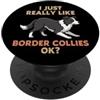 Dog Breeds Animal Lover Cute Dogs DonaOn Mi piacciono davvero i Border Collie Ok Animal Lover Cute Dog PopSockets PopGrip Adesivo