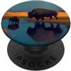Buffalo Bison Watercolor Art Paint Buffalo American Bison Western Watercolor PopSockets PopGrip Adesivo