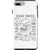 Grandio Design Geeky Computer & IT Novel Custodia per iPhone 7 Plus/8 Plus Disco rigido per computer Gamer Geek vintage IT stampa brevettata PC
