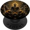 Buddha Designs by Kajiro Buddha astratto fiore di loto - buddismo spirituale buddista PopSockets PopGrip Adesivo