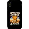 Funny Yoga Corgi Headstand Effort Maximu Custodia per iPhone X/XS Cavalletto da testa Corgi Effort Maximum Retro Yoga Dog