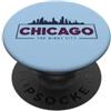 CiLo CoLi Chicago, il, ventoso, città, orizzonte, città, cape PopSockets PopGrip Adesivo
