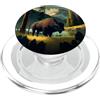 Buffalo Bison Watercolor Art Paint Buffalo American Bison Western Watercolor PopSockets PopGrip per MagSafe
