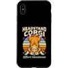 Funny Yoga Corgi Headstand Effort Maximu Custodia per iPhone XS Max Cavalletto da testa Corgi Effort Maximum Retro Yoga Dog