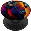 Buffalo Bison Watercolor Art Paint Buffalo American Bison Western Watercolor PopSockets PopGrip Adesivo