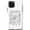Grandio Design Geeky Computer & IT Novel Custodia per iPhone 11 Pro Disco rigido per computer Gamer Geek vintage IT stampa brevettata PC