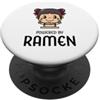 Kawaii Ramen Cute Anime Adorable Japanes Alimentato da Ramen Divertente giapponese Noodles Ragazza Cibo PopSockets PopGrip Adesivo