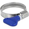 Delock Fascetta stringitubo in acciaio inox 400 SS con dado ad ala 25-40 mm, 5 pezzi, blu