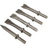 Hidyliu Set di punte scalpello per martello ad aria 5 pezzi per lavori pesanti Ideale per rompere il calcestruzzo e rimuovere la ruggine con gambo da 10 mm