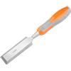 YobiLife Scalpello professionale piatto per legno in acciaio al cromo vanadio con comoda impugnatura in legno per progetti di falegnameria e falegnameria dettagliati, arancione (F)