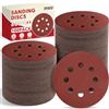 JTIEO Dischi abrasivi da 12,7 cm, 100 pezzi, assortimento di carta vetrata a grana 600, cuscinetti per levigatrice orbitale con gancio e anello, cuscinetti abrasivi rotondi per levigatrici orbitali