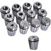 LAXALO Set di pinze a molla CNC da 13 pezzi, materiale in acciaio al carbonio, kit di pinze for tornio ER32 da 1/16-13/16 pollici for foratura/fresatura