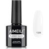AIMEILI Base Rubber Colorate 15ml Rubber Base Gel per Rafforzare le Unghie Smalto Rinforzante Unghie UV Gel Autolivellante - 1326