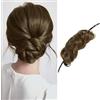 BKEPDY Chignon Facile Accessorio Capelli Finti Chignon Finto per Extension Coda Capelli Acconciatura Updo Bun Maker Ciambella per Donne Ragazze Acconciature Eleganti Raccolti (Marrone chiaro)