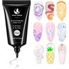 MAGIC ARMOR Gel per nail art 3D 30g - Gel modellante per unghie, colla per unghie, gel da costruzione, colla trasparente multifunzionale per strass, nail art 3D, scultura fai da te, design per unghie