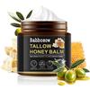 Feirdhoo Beef Tallow, crema di manzo Tallow Bio120 g, balsamo di sebo di manzo e miele, balsamo di sebo di manzo con erba biologica, assorbe rapidamente, idratazione profonda e cura per viso e corpo
