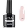 AIMEILI Base Rubber Colorate 15ml Rubber Base Gel per Rafforzare le Unghie Smalto Rinforzante Unghie UV Gel Autolivellante - 1316