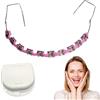 YUPZAR 1 Pezzo Set di Rosa Apparecchi Dentali Finti Catene deCorative, Utilizzati per Correggere la Forma dei Denti,Viene Fornito con una Custodia Bianca
