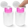 Agatige 2 Pezzi Dispenser a Pompa Liquida, 60ml Dispenser Liquido Push down Bottiglia Detergente Dispenser a Pompacon Tappo a Scatto per Alcool Struccante, Nail Art, Acetone