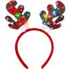 Katutude Fasce per capelli natalizie illuminate con luci a LED fascia per capelli natalizia illuminata fascia per capelli per feste di Natale Fasce per capelli natalizie eleganti Fasce per capelli a
