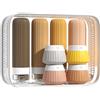 QOEOTUY Bottiglie da viaggio in silicone: confezione da 8 bottiglie da viaggio riutilizzabili da 90 ml Kit di accessori da viaggio approvati dalla TSA Prodotti in formato mini da