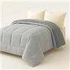Corredocasa Piumone Invernale Lato Flanellato e Lato Agnellato Morbido e Caldo - Trapunta Letto Matrimoniale o Singolo - Piumino Lavabile - Morbidezza e Comfort per l'Inverno (Grigio, 170x260)