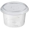 Generico 50 PZ COPPETTA CREAM con COPERCHIO trasparente da 185 cc - CM 8.4 x 4.7-50 coppette con relativi coperchi per catering feste ristoranti eventi