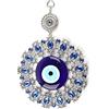 Tyenaza Amuleto di Vetro Turco, Ciondolo Blu Talismano Decorativo,Decorazione da Parete con Occhio Malvagio, Ciondolo Decorativo Portafortuna