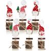 com-four® 6X Porta Carte Gnomo - Tavolo Natalizio e Porta Biglietti d'auguri in Legno - Clip per Menù, targhette Nome e Foto - Decorazione tavola Invernale (6 Pezzi - Elfi - Natale)