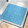 HITSLAM Tappeto Doccia Antiscivolo 60x60cm con Ventose, Tappetino Doccia antiscivolo Lavabile in Lavatrice senza BPA, Tappetino Bagno Resistente alle muffe e lavabile in lavatrice, Blu