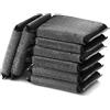 NEUSID 8 spugne per lavaggio a filo, spugna da cucina, in acciaio, multipurpose Wire Dishwashing Rags, riutilizzabili su entrambi i lati, da cucina, antigraffio, lavabili (nero)