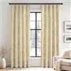 MIULEE Tende Velluto Con Nastro Arricciato, Tenda in Velluto Crema con Motivi di Foglie Oro, Tende Elegante Morbide Oscuranti Isolanti Termiche per Interni Soggiorno e Camera, 2 Pezzi, 140x280 CM
