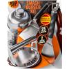 SMASHI BURGER SMASHI® Kit Smash Burger Professionale con Manico Apribottiglie | Acciaio Inox 304 Certificato UE | Pressa Hamburger Antiaderente | Kit Smash Burger Completo (Avanzato)