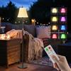 Mojimdo Lampada da Esterno a Energia Solare con Telecomando, 7 Modalità RGB, Sensore Crepuscolo-Alba, 3 Livelli di Bianco Caldo Regolabile, IP65 Impermeabile, Ricaricabile Senza Fili