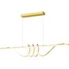 Zihoi Lampadari Moderni Led, 3000K/4500K/6500K 10%-100% Temperatura Colore Lampadari Cucina, Dimmabile Con Telecomando Lampadario Per Cucina, Soggiorno, Camera Da Pranzo, Camera Da Letto Dorato 150CM