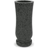 VERSHY Vaso funerario in resina granito svedese nero 20 cm altezza Ø 10 cm - elegante vaso per cimitero resistente alle intemperie con inserto in plastica - elegante decorazione per il cimitero (Kuru Grey)