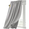 BEAUTEX Tenda oscurante con nastro arricciato ad U, opaca, oscurante, dimensioni e colore a scelta, larghezza 140 cm altezza: 245 cm, grigio chiaro